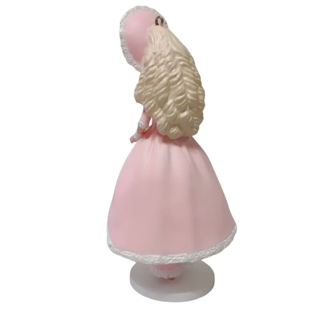 BARBIE Little Bo Peep Doll Hallmark Ornament Christmas Pink Dress Hat Staff 1998